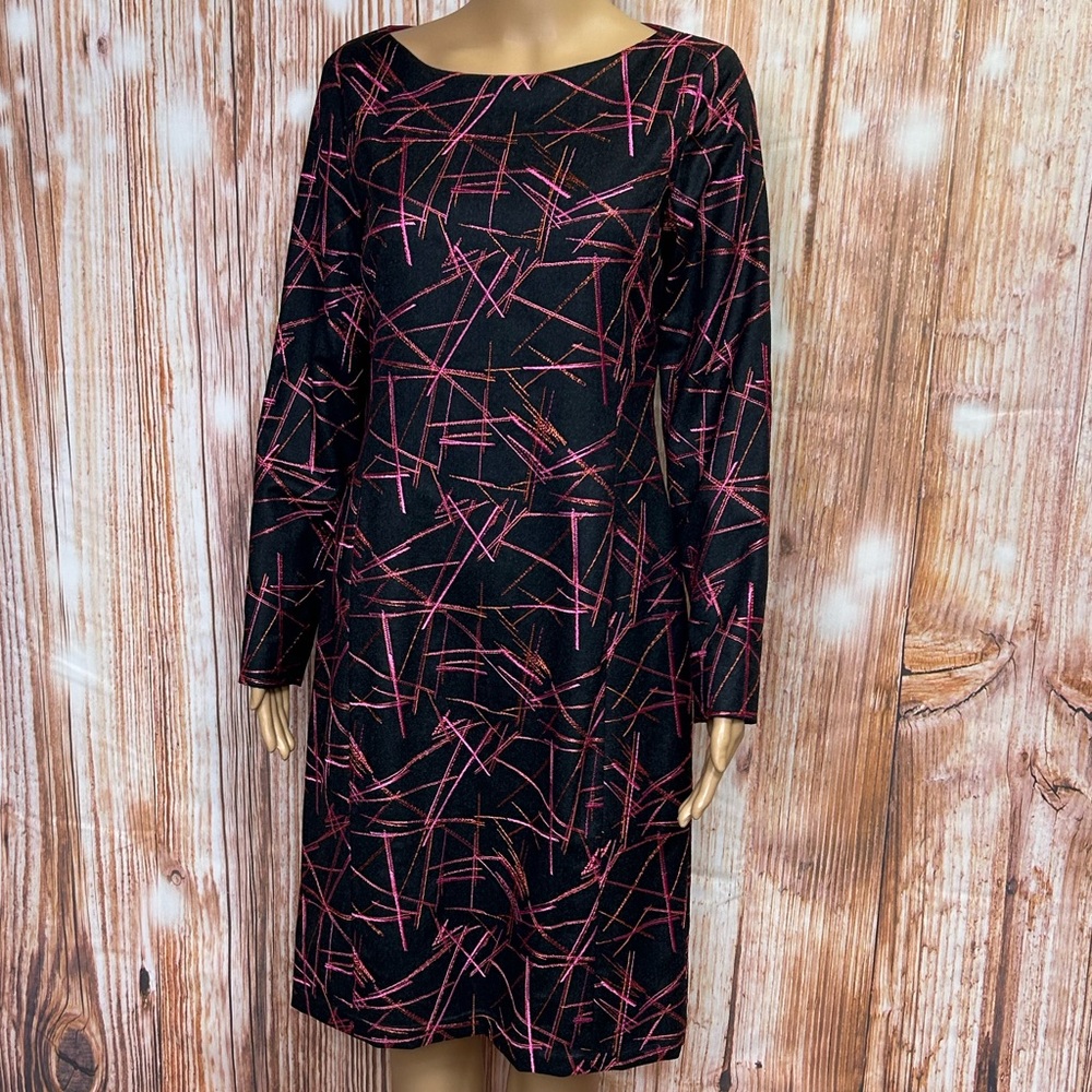 Tom‎ And Linda Platt Vintage 90’s Abstract Embroidered Dress